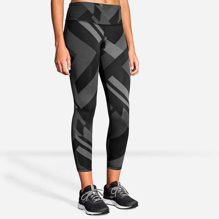 Brooks FORMATION Running Leggings Womens Sale - Grey (EZK630278)